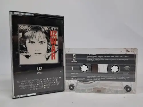 MC: U2 - War, 1983, Island Records - 405 259, gebraucht, gut, Kassette, Rock