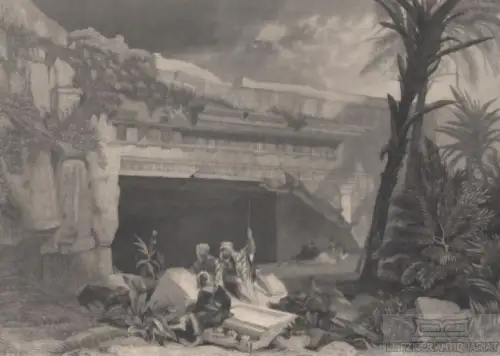 Die Gräber der Könige bey Jerusalem. aus Meyers Universum, Stahlstich. 1850