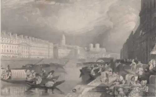 Nantes. aus Meyers Universum, Stahlstich. Kunstgrafik, 1850, gebraucht, gut