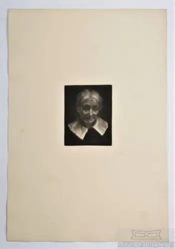 Radierung: Portrait einer alten Dame. Studienkopf, Nachtigal, Maria. Kunstgrafik