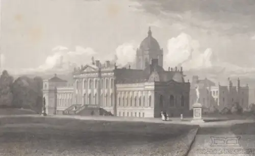 Howard Castle. aus Meyers Universum, Stahlstich. Kunstgrafik, 1850