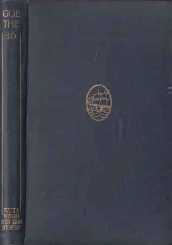 Buch: Goethe - Naturwissenschaftliche Schriften in Auswahl, 1917, Insel Verlag