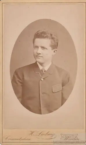 Portrait Bürgerlicher junger Herr, Fotografie. Fotobild, Atelier Herm. Ludwig