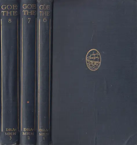 Buch: Goethe - Dramen Band 1-3, 1920, Insel Verlag, 3 Bände, Großherzog Ausgabe