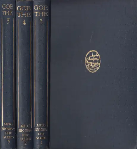 Buch: Goethe - Autobiographische Schriften Band 1-3, 1920, Insel Verlag, 3 Bände