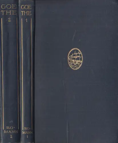 Buch: Goethe - Romane und Novellen Bände I und II, 1920, Insel Verlag, 2 Bände