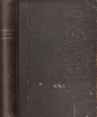 Buch: Römische Forschungen. Zweiter Band, Theodor Mommsen, 1879, Weidmann