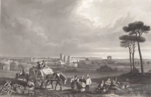 Montpellier. aus Meyers Universum, Stahlstich. Kunstgrafik, 1850, gebrauc 265879