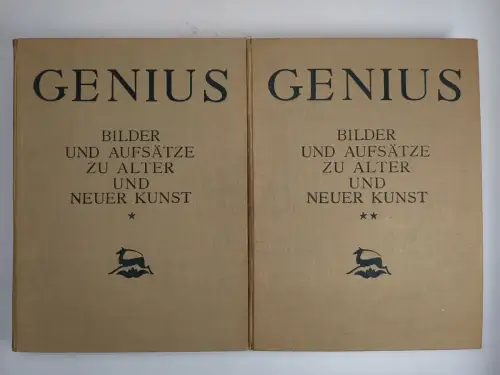 Genius. Bilder und Aufsätze zu Alter und neuer Kunst, Heise. 2 Bände, 1920