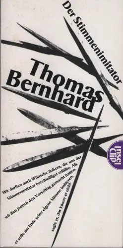 Buch: Der Stimmenimitator, Bernhard, Thomas. Insel Clip, 1996, Insel Verlag