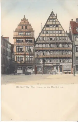 AK Hannover, Alte Häuser an der Marktplatz, 1902, Zedler & Vogel, Postkarte