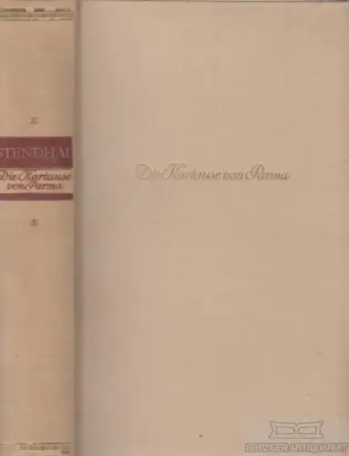 Buch: Die Kartause von Parma, Stendhal. 1952, Insel Verlag, gebraucht, gut