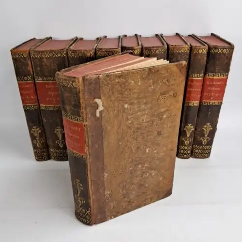 Buch: Allgemeine Geschichte, Carl von Rotteck, 1824, Herder, 10 Bände, Halbleder