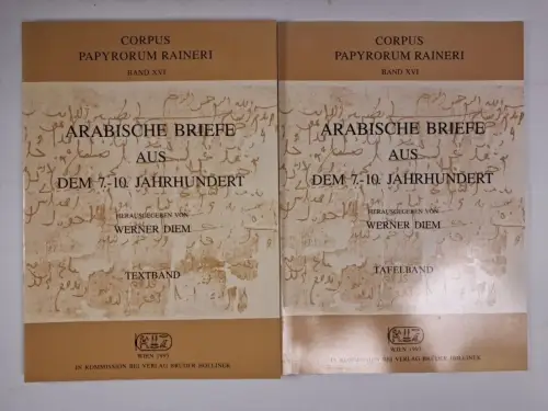 Buch: Arabische Briefe aus dem 7.-10. Jahrhundert, Werner Diem, Hollinek, 2 Bde