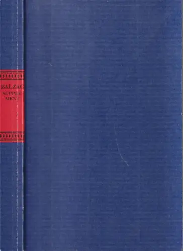 Buch: Honore de Balzac, Die menschliche Komödie - Supplement, 1998, Diogenes