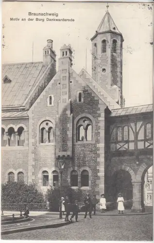 AK Braunschweig. Motiv an der Burg Dankwarderode, ca. 1908, Richard Borek