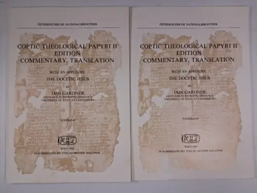 Buch: Coptic Theological Papyri II. Iain Gardner, 1988, Brüder Hollinek, 2 Bände