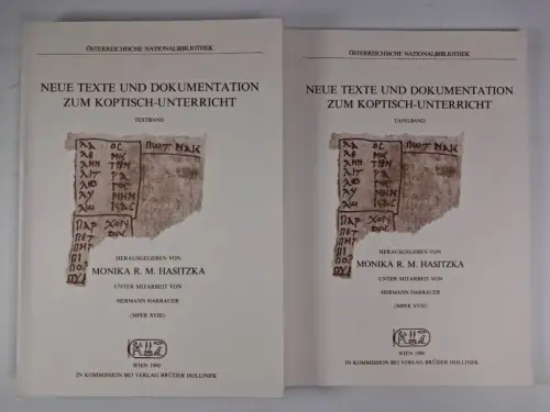 Buch: Neue Texte und Dokumentation zum Koptisch-Unterricht, 2 Bände, Hollinek