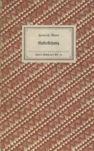 Insel-Bücherei 62, Auferstehung, Mann, Heinrich. 1951, Insel-Verlag, Novel 45515