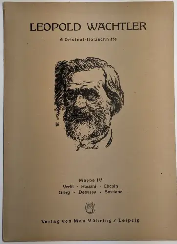 6 Original-Holzschnitte, Leopold Wächtler, Mappe IV, Max Möhring, Portrait