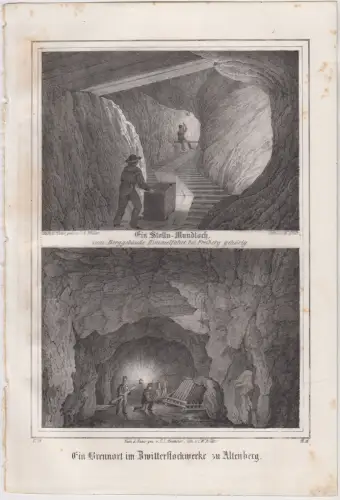 Ein Stolln-Mundloch & Ein Brennort im..., um 1840, Arldt, Müller, Meutzner