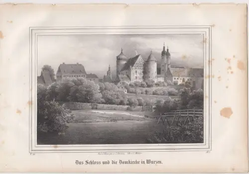 Lithografie:Das Schloss und die Domkirche in..., Eduard Pietzsch,  1836, Saxonia