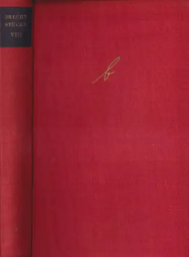 Buch: Stücke. Band VIII, Bertolt Brecht, 1961, Aufbau Verlag, gebraucht, gut