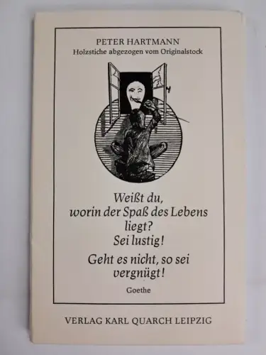 Mappe mit 5 Karten: Peter Hartmann - Holzstiche abgezogen vom Originalstock