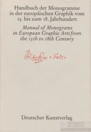 Buch: Handbuch der Monogramme in der europäischen Graphik vom 15. bis... Prein