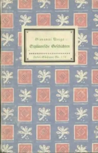 Insel-Bücherei 178, Sizilianische Geschichten, Verga, Giovanie. 1951