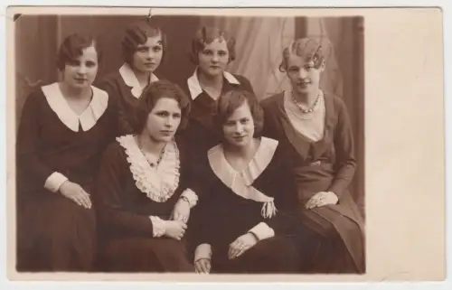 AK Portrait 6 polnische junge Damen, Grudziadz 1932, Slawinski, vintage, Polen