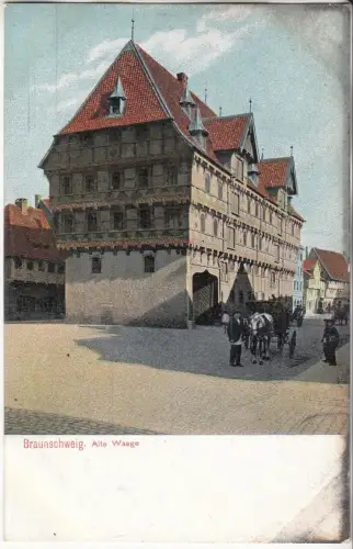 AK Braunschweig, Alte Waage, um 1900, Richard Borek, Postkarte