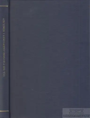 Buch: Die Pseudoklementinen I, Strecker, Karl. 1992, Akademie Verlag, Homilien
