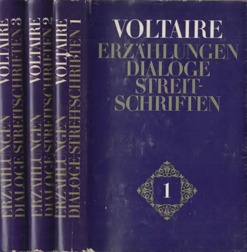 Buch: Erzählungen. Dialoge. Streitschriften, Voltaire, Rütten & Loening, 3 Bände