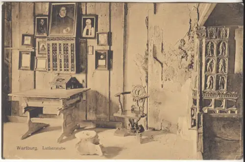 AK Wartburg. Lutherstube, ca. 1912, Carl H. Odemar, Postkarte, gelaufen, gut