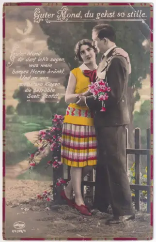 AK Guter Mond, du gehst so stille, Albrecht und Meister, Berlin, Postkarte, Foto