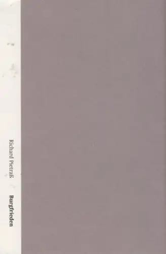 Buch: Burgfrieden, Pietraß, Richard