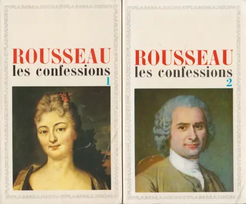 Buch: Les Confessions 1+2, Jean-Jacques Rousseau, 1968, Flammarion, 2 Bände, fz.