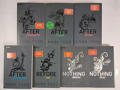 7 Bücher Anna Todd: After 1-5 / Nothing 1+2, Heyne Verlag, gebraucht, gut