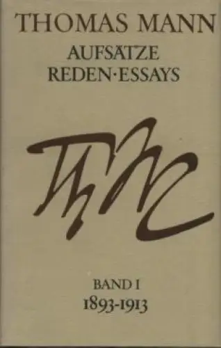Buch: Aufsätze. Reden. Essays. Band 1, Mann, Thomas. 1983, Aufbau-Verlag