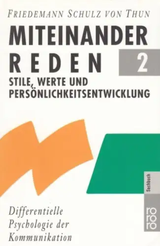 Buch: Miteinander reden 2 - Schulz von Thun, Friedemann, 2003, Rowohlt