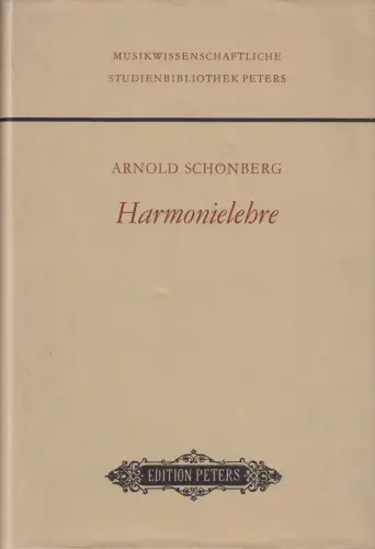 Buch: Harmonielehre, Schönberg, Arnold, 1977, Edition Peters, gebraucht sehr gut