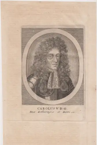 Kupferstich: Carolus V. D. G, Original, um 1690, Theatrum Europaeum, Merian
