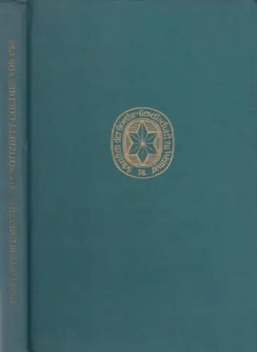 Buch: Ein Notizheft Goethes von 1788, Blumenthal, Lieselotte. 1965
