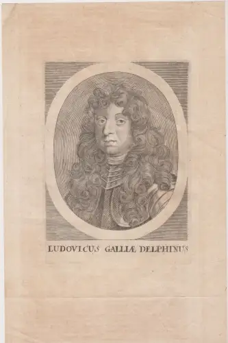 Kupferstich: Lusovicus Gallae Delphinus, Original, um 1690, Theatrum Europaeum