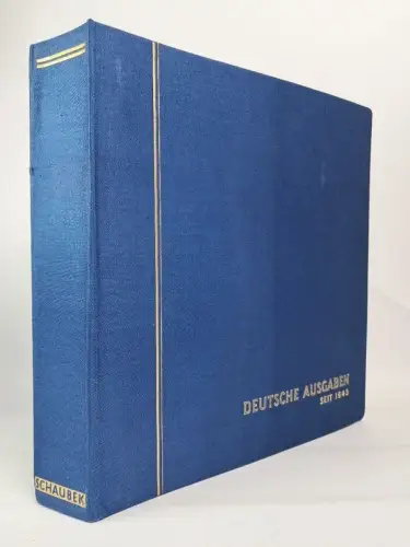 Schaubek Briefmarken Album Deutsche Ausgaben seit 1945, gefüllt, gebraucht, gut