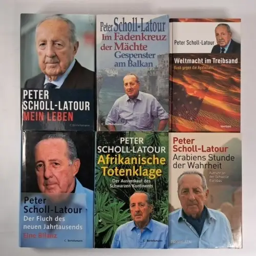 6 Bücher Peter Scholl-Latour: Mein Leben, Fadenkreuz, Weltmacht, Fluch, Arabien