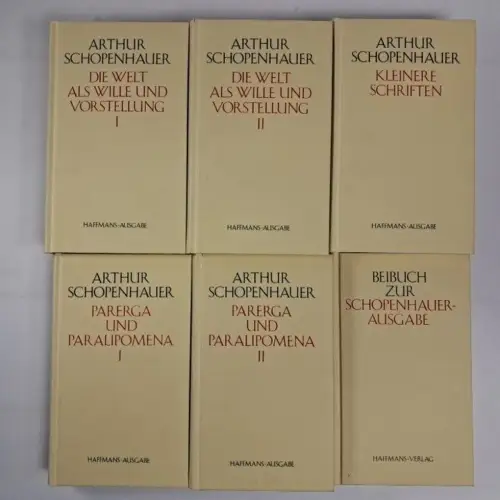 Buch: Arthur Schopenhauer - Werke in fünf Bänden, 1988, Haffmans Verlag, 6 Bände
