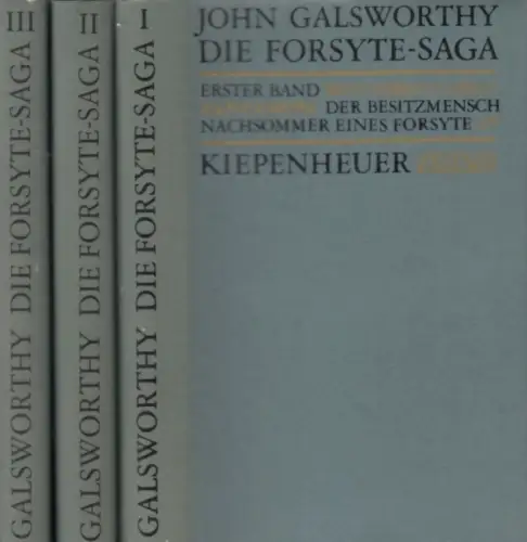Buch: Die Forsyte-Saga, Galsworthy, John. 3 Bände, 1985, gebraucht, gut