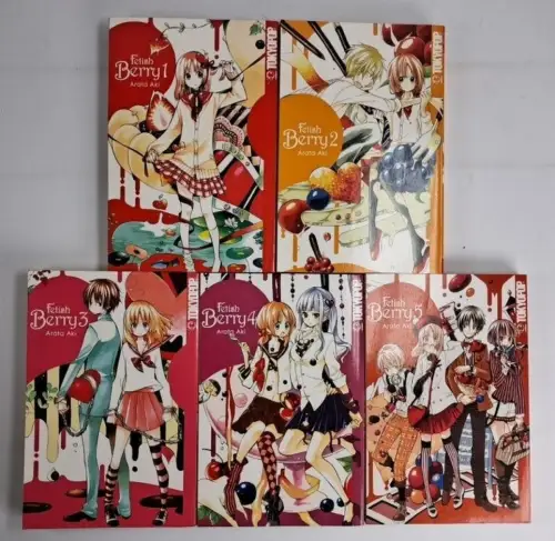 5 Mangas: Fetish Berry Nr. 1-5. Arata Aki, Tokyopop Verlag, gebraucht, sehr gut